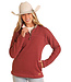 1/4 ZIP BERBER LINED ROSE PULLOVER