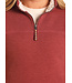 1/4 ZIP BERBER LINED ROSE PULLOVER