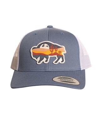 Rock & Roll BUFFALO AZTEC LIGHT NAVY TRUCKER CAP