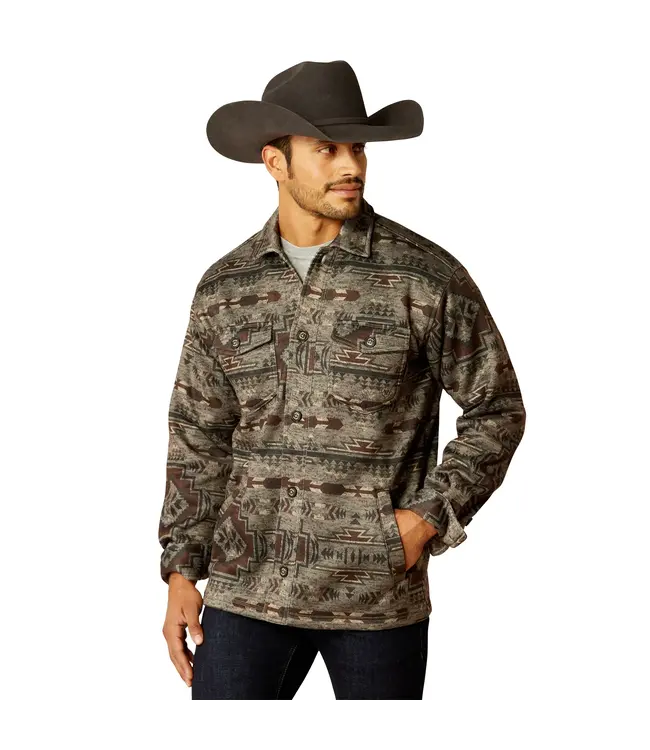 CALDWELL PRINTED SHIRT JACKET- BRINDLE