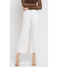 WHITE HIGH RISE CROP WIDE LEG JEAN