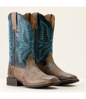 Ariat BRUSH CREEK COWBOY BOOT- STONE|ROYAL NAVY