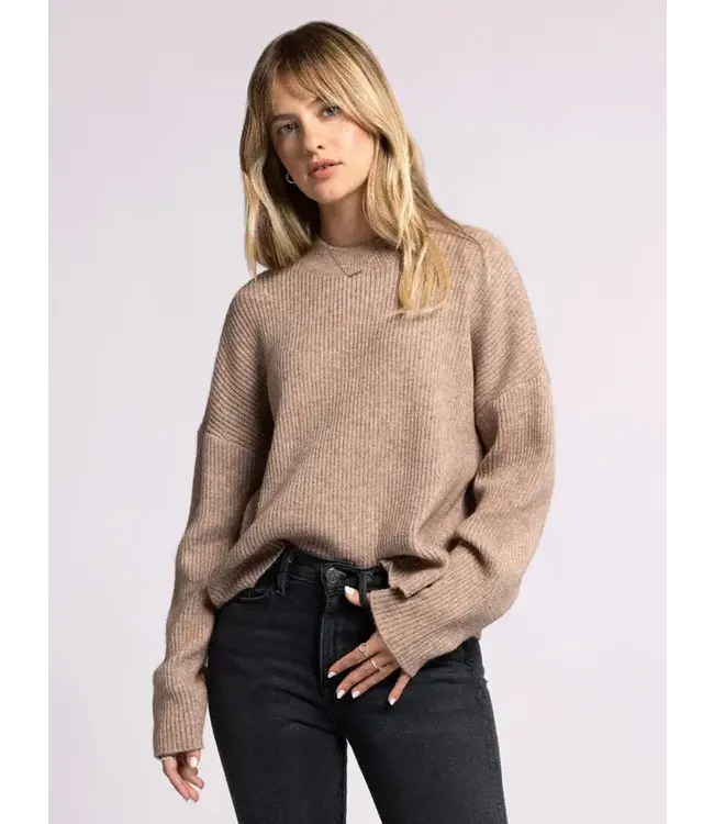 LANA SWEATER- HEATHER MOCHA