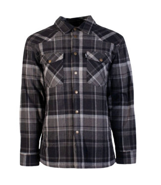 Hooey GRAY PLAID SHACKET WITH SHERPA LINING