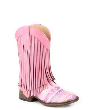 Roper PINK GLITTER FRINGE SHAFT BOOTS