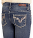 COWHIDE EMBROIDERED BOOTCUT JEANS