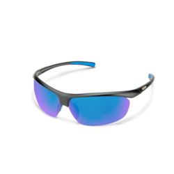 Suncloud Optics SUNCLOUD Zephyr lunettes Noir mat/Bleu miroir polarisé