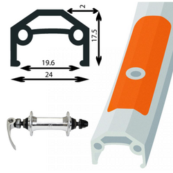 Damco DAMCO Roue Avant 26" Argent avec Quick Release