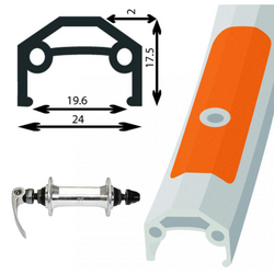 Damco DAMCO Roue Arrière 26 pouces Double Freewheel avec Quick Release Argent