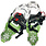 SNOWTREK SNOWTREK Raquette à Neige pour Adulte Blanc / Vert (21 pouces)