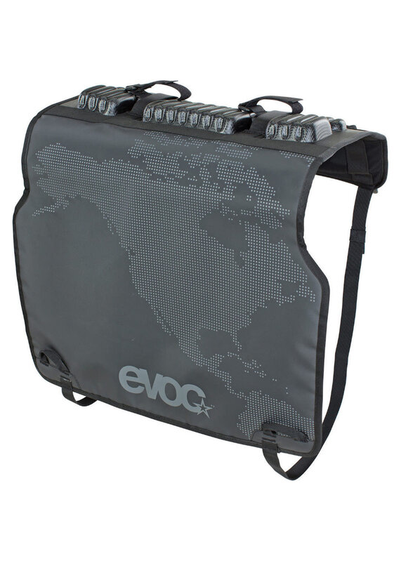 EVOC EVOC, Tailgate Pad Duo, Protecteur de panneau de boîte de camionnette, Convient à toutes les camionettes, Pour 2 vélos, Noir
