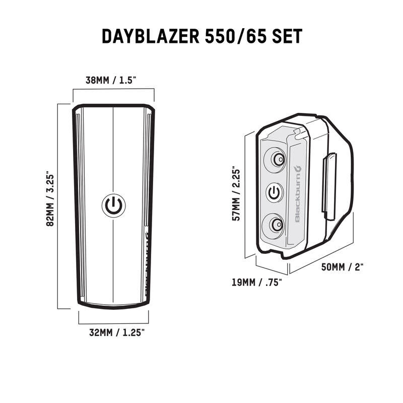 Blackburn BLACKBURN Dayblazer 550 avant / 65 arrière Combo ensemble de lumières