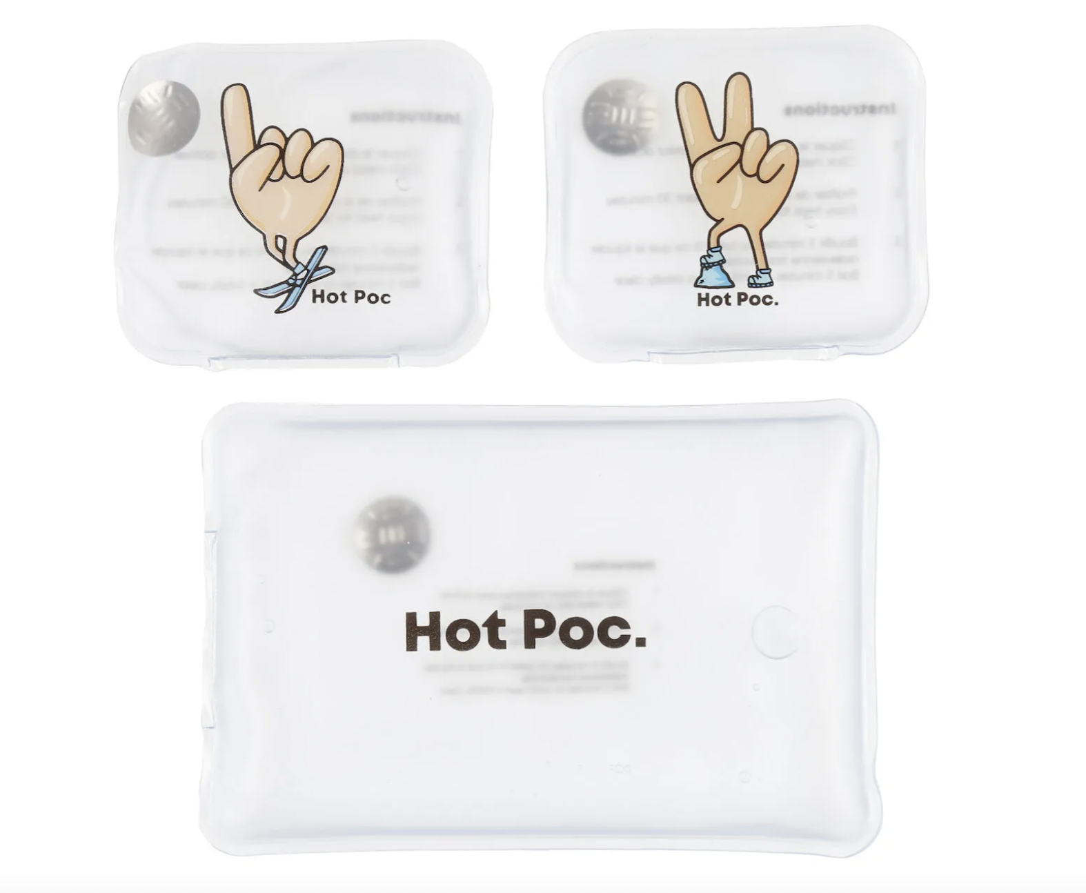 Hot Poc. HOT POC. Chauffe-Mains Réutilisables 2x format régulier + 1x formal XL accessoires de ski