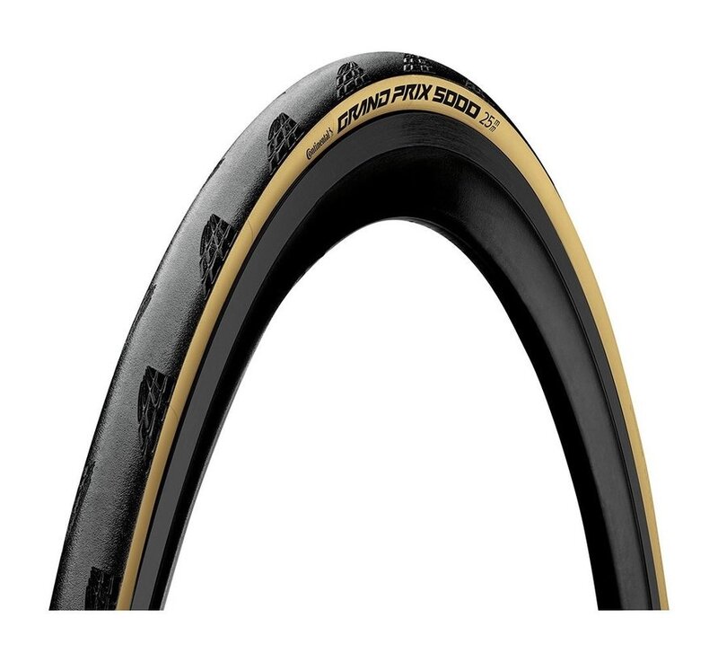Continental CONTINENTAL Grand Prix 5000 pneu de vélo de route (700 x 28c, 115 PSI) BlackChili Noir/Crème