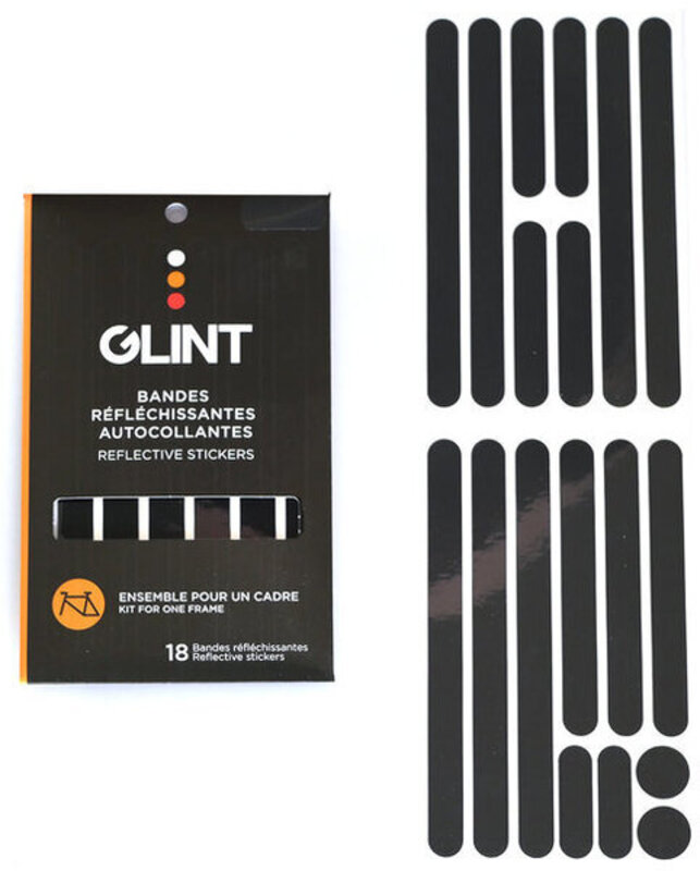 GLINT Reflective GLINT Reflective bandes adhésives et réfléchissantes (roues de 26'', 27, 5'', 29'' et 700c) Noir