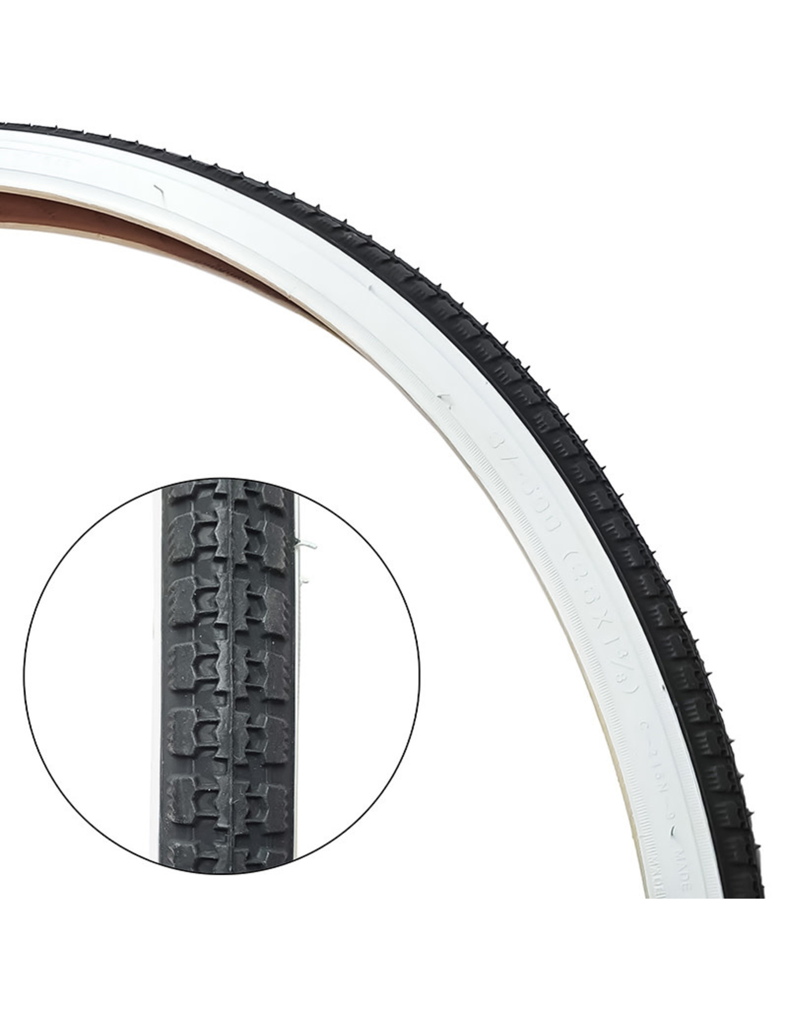 BABAC BABAC H434 pneus pour vélo hybride 26 x 1 3/8 flanc blanc