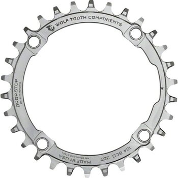 Wolf Tooth Components WOLF TOOTH Plateur simple 30 dents 9 à 12 vitesses 104mm acier inoxydable Argent