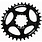 BLACKSPIRE BLACKSPIRE E/L MD plateau oval étroit pour vélo de montagne (6 mm, 28 dents)
