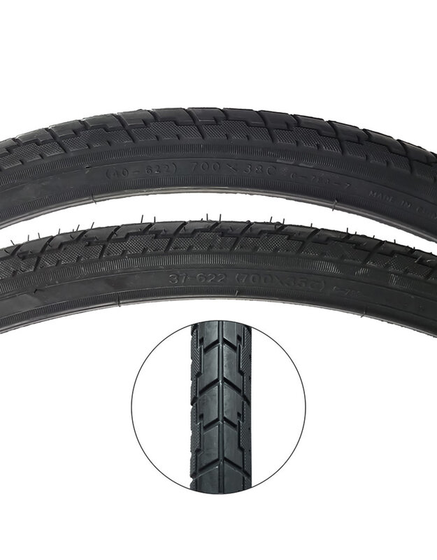 CST CST pneu de vélo hybride tout noir (700 x 38C) (C783) Noire avec tringle rigide