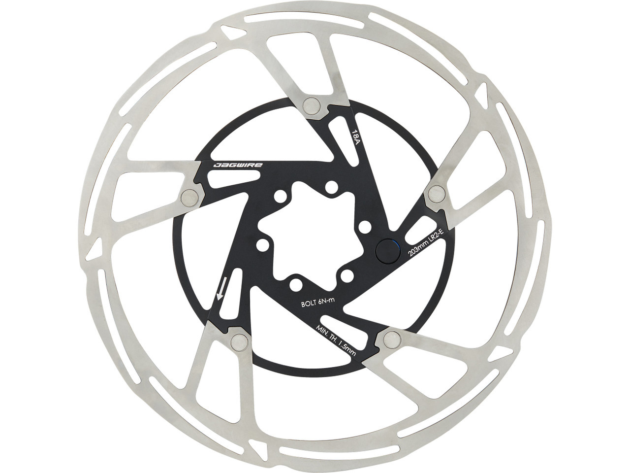 Jagwire JAGWIRE Pro LR2-E rotor avec aimant pour frein à disque de vélo électrique (6 boulons, 203 mm)