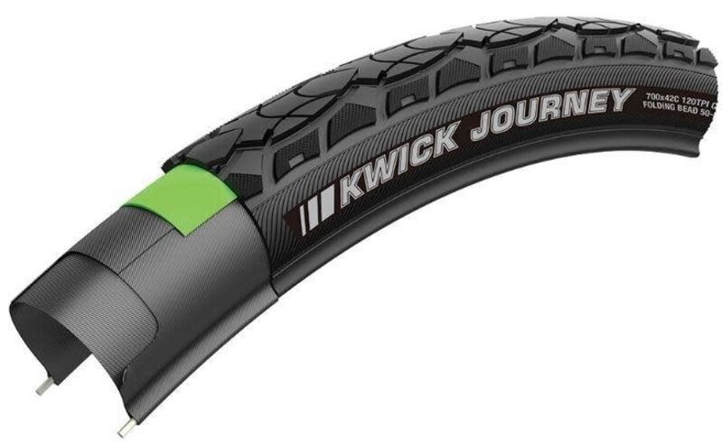 Kenda KENDA Kwick Journey pneu de vélo électrique (700 X 45c, 55 PSI) Noir bande réfléchissante