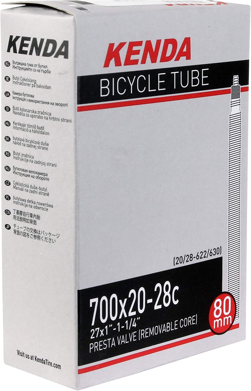 Kenda KENDA chambre à air Presta (700 x 20-28c, 80 mm)
