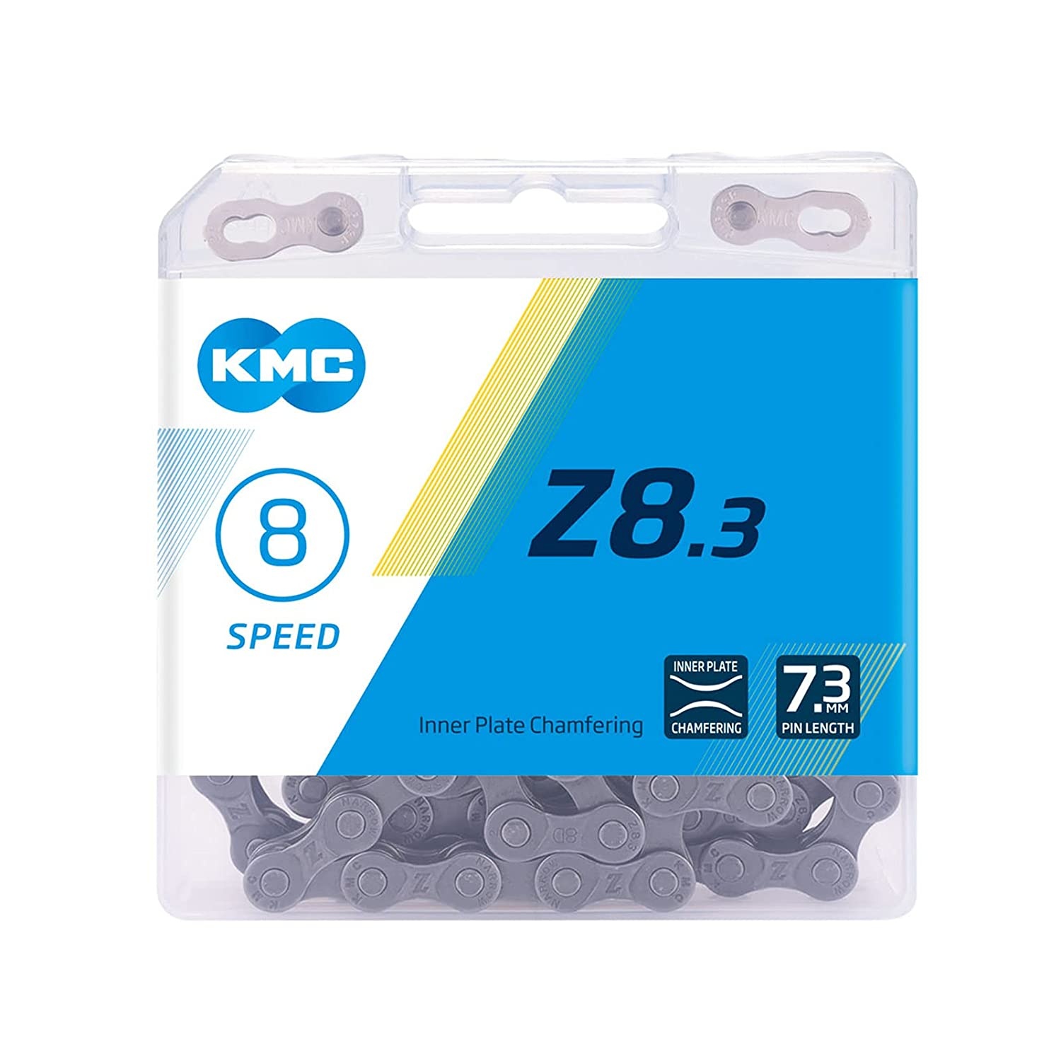 KMC KMC Z8.3 NP/GY chaîne 8 vitesses (7,3 mm, 116 maillons, Argent)