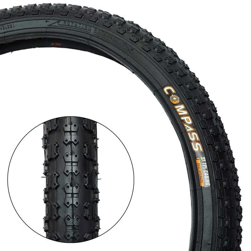 Damco DAMCO Compass pneu de vélo de montagne junior (20 x 1,75'', 27 TPI) Noir