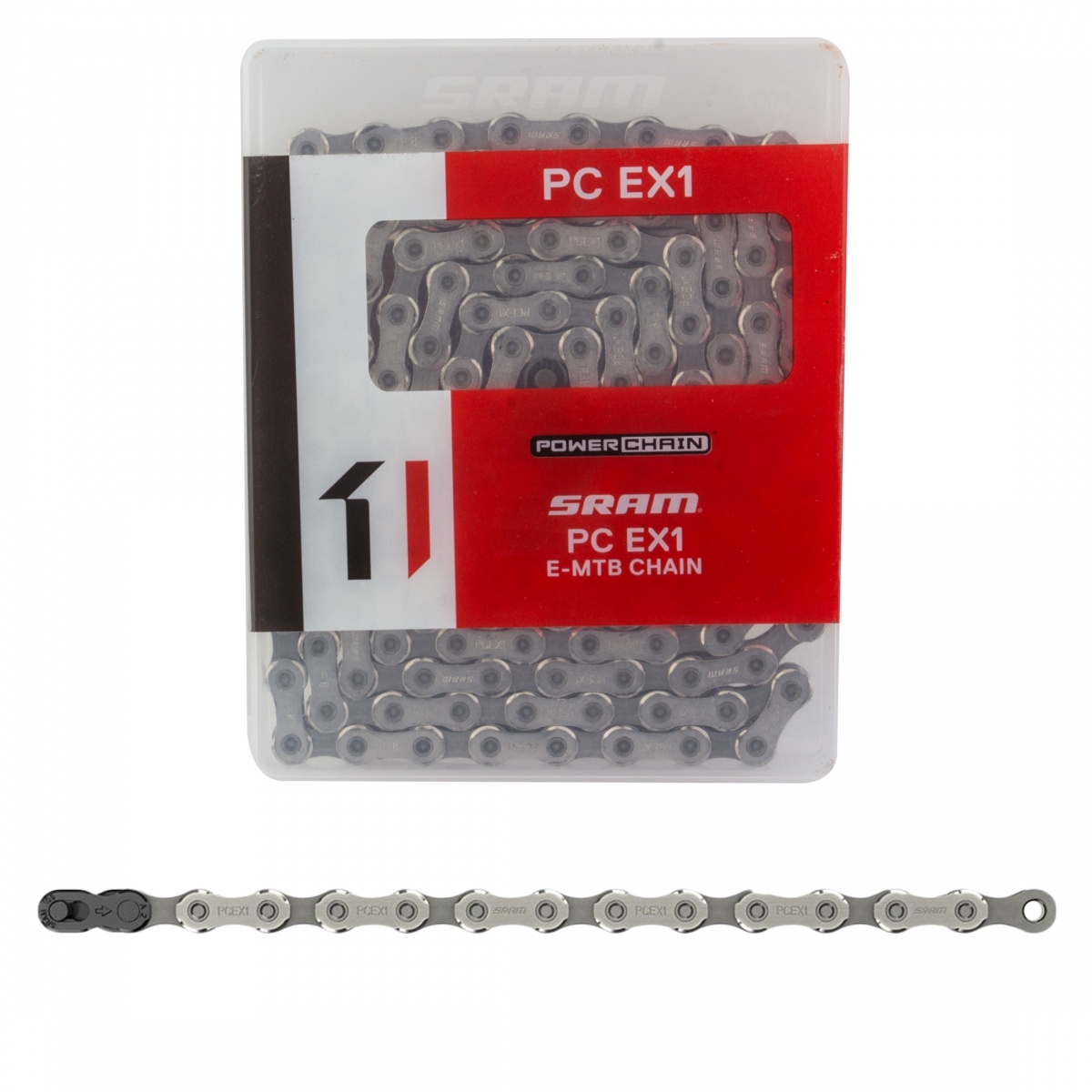 Sram SRAM PC EX1 Chaîne 10 vitesses 144 maillons avec Powerlock Argent