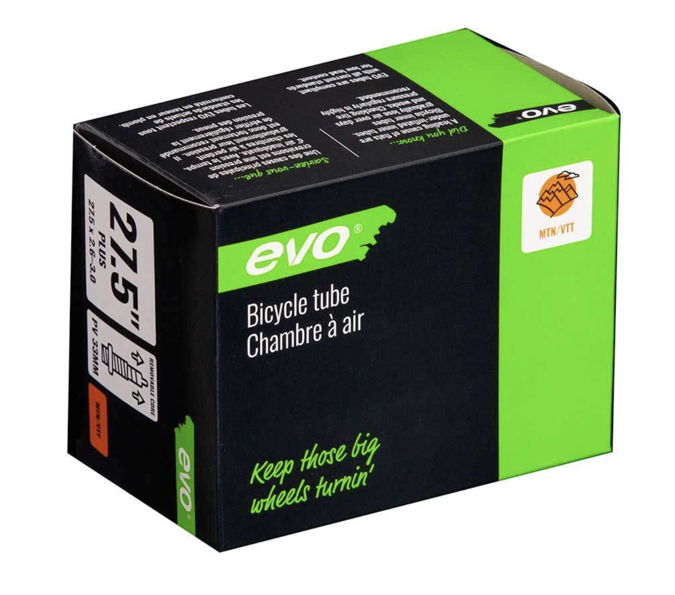 Evo EVO chambre à air Presta (27,5 x 2,60-3,0'', 48 mm)