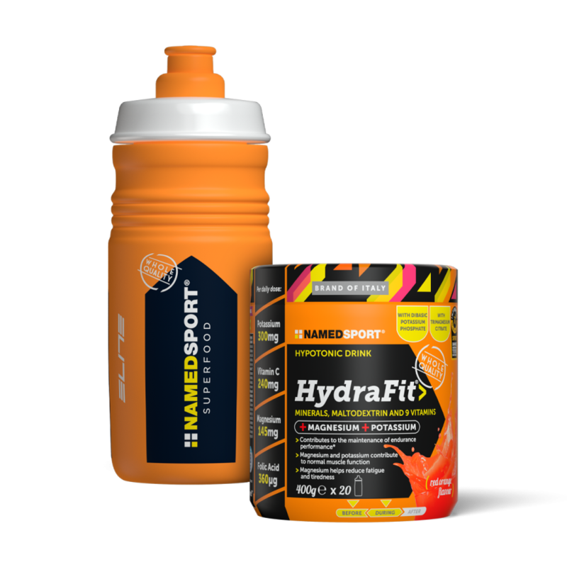 Named Sport NAMEDSPORT Hydrafit 400g avec bouteille 500ml Orange sanguine
