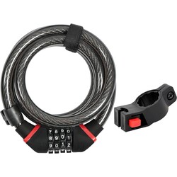Zéfal ZÉFAL K-Traz C6 Code cadenas de vélo à câble Noir 12 mm (d) x 180 cm (L)