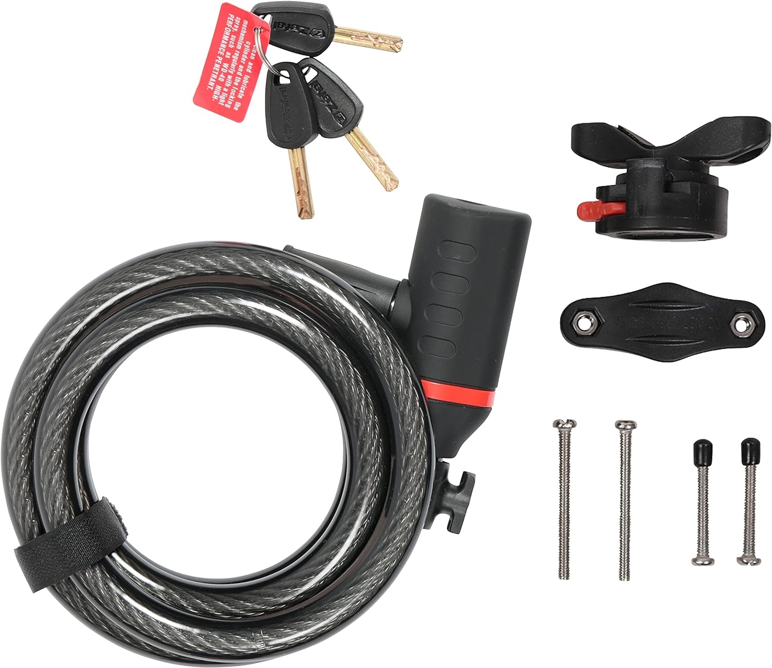 Zéfal ZÉFAL K-Traz C8 Code cadena de vélo à câble Noir 12 mm (d) x 185 cm (L)