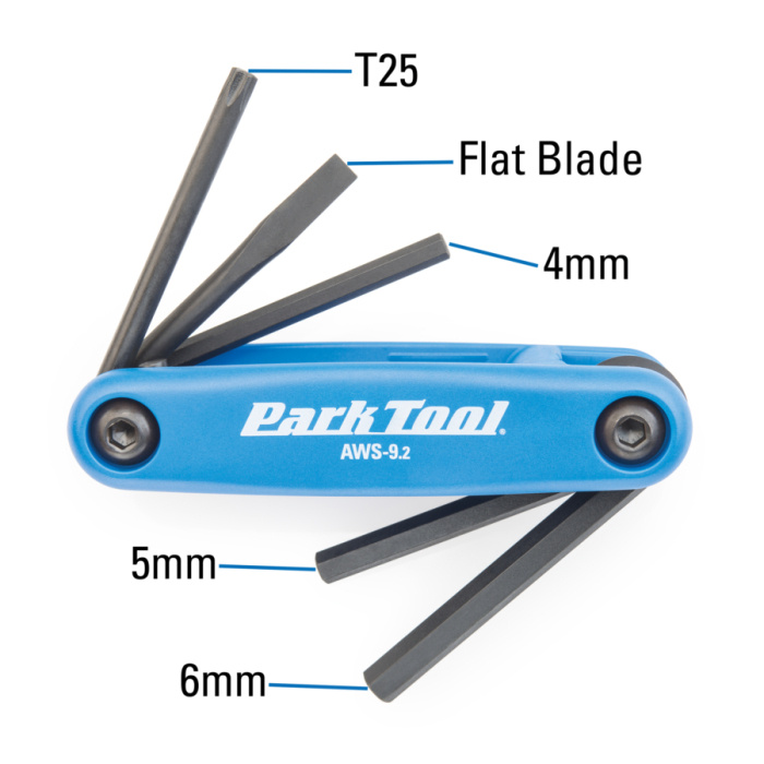 Park Tool PARK TOOL AWS-9.2 Clés hexagonale et Tournevis vis pliable 4-5-6mm