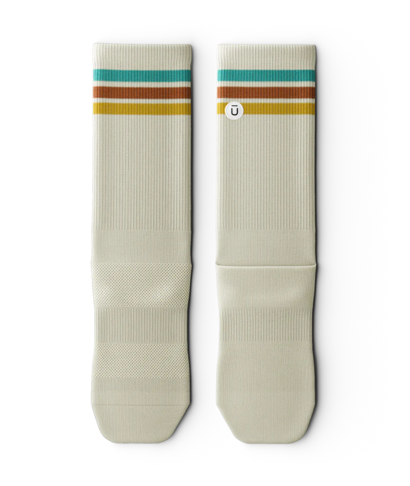 Outway OUTWAY Bas Mi-mollet Retro Off-White Unisexe