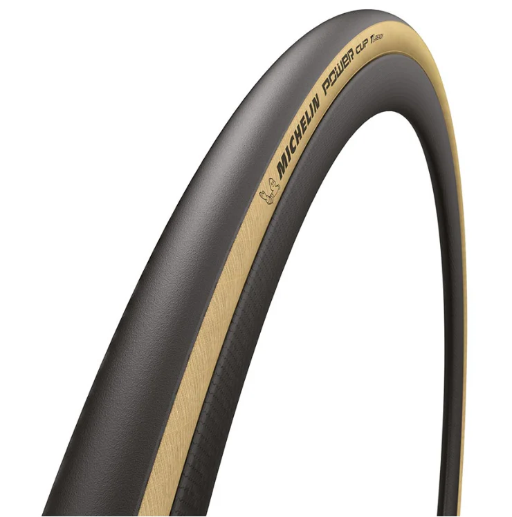 Pneu Route Michelin Power Cup TLR 700x32C - Pliable, Tubeless Ready, Brun
