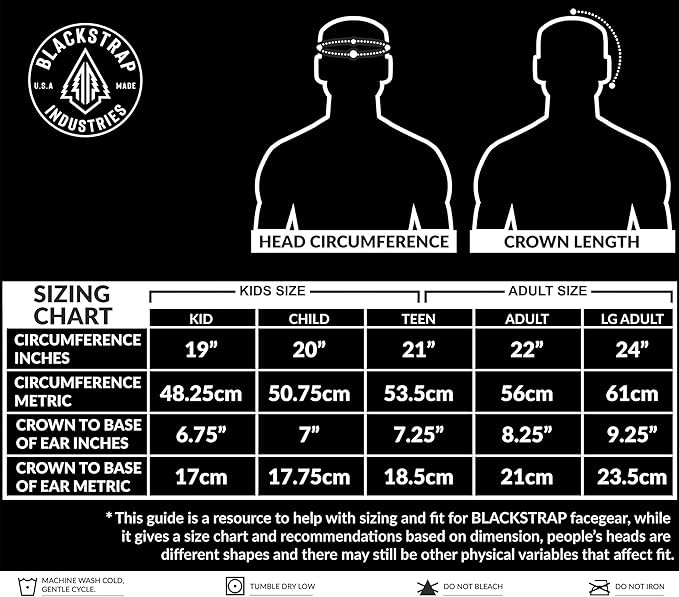 Blackstrap BLACKSTRAP Team Hood cagoule de ski pour adulte (taille unique) Noir