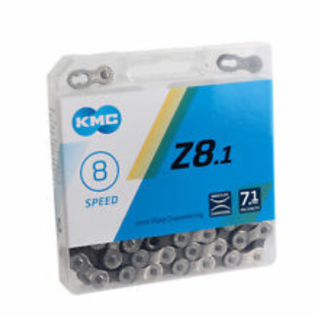 KMC KMC Z8.1 GY/GY Chaîne, Vitesses: 6/7/8, 7.1mm, Mailles: 116, Gris