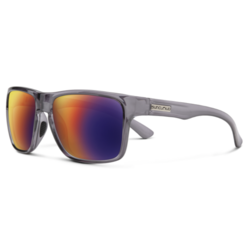Suncloud Optics SUNCLOUD Rambler Lunette de Soleil Transparente Grise + Lentille Polarisée Plasma Miroir