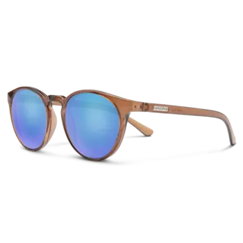Suncloud Optics SUNCLOUD Metric Lunette de Soleil Transparent Brun + Lentille Polarisée Bleu
