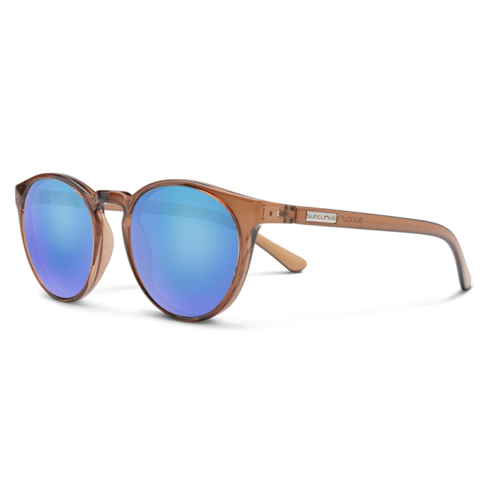 Suncloud Optics SUNCLOUD Metric Lunette de Soleil Transparent Brun + Lentille Polarisée Bleu
