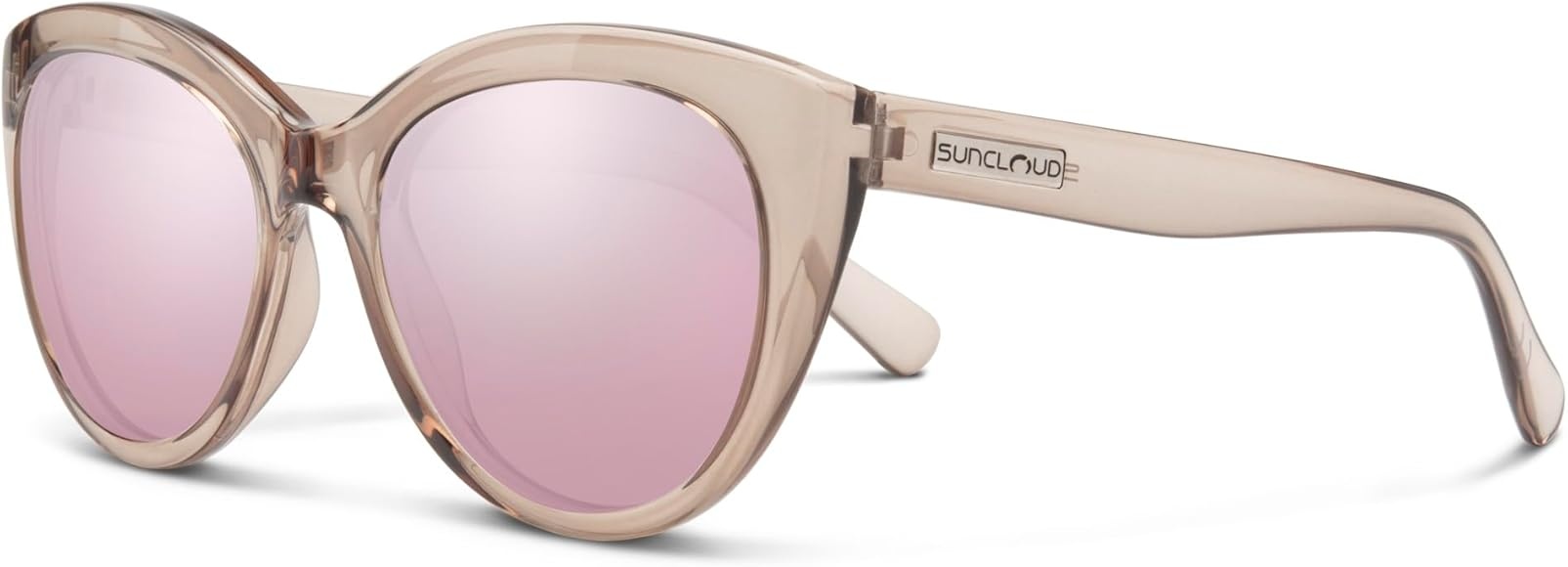Suncloud Optics SUNCLOUD CityScrape Lunette de Soleil Taupe Transparent + Lentille Polarisée RoseGold Miroir