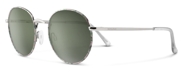 Suncloud Optics SUNCLOUD Bridge Lunette de Soleil Fleural + Lentille Polarisée Gris Vert