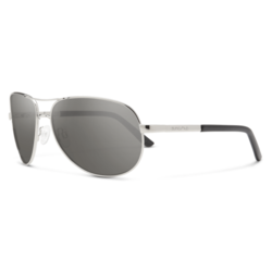 Suncloud Optics SUNCLOUD Aviator Lunette de Soleil Gris Métal avec Lentille Polarisée Gris Miroir