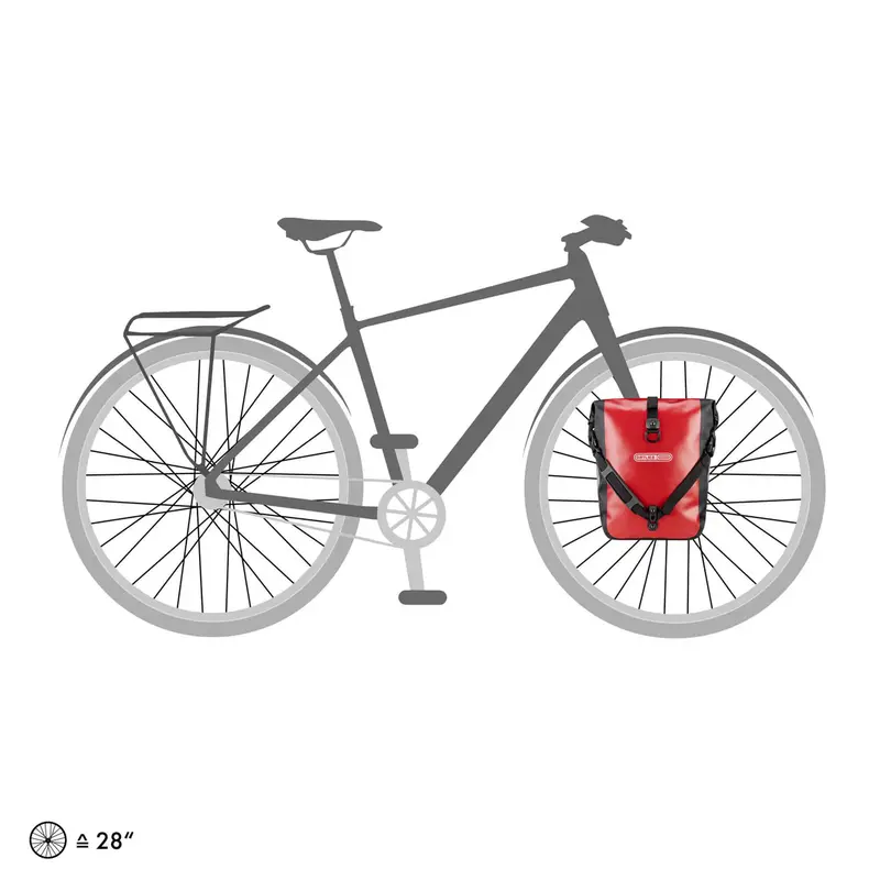 ORTLIEB Panier Touring Sport Roller Classic QL2.1 Noir/Rouge 25L