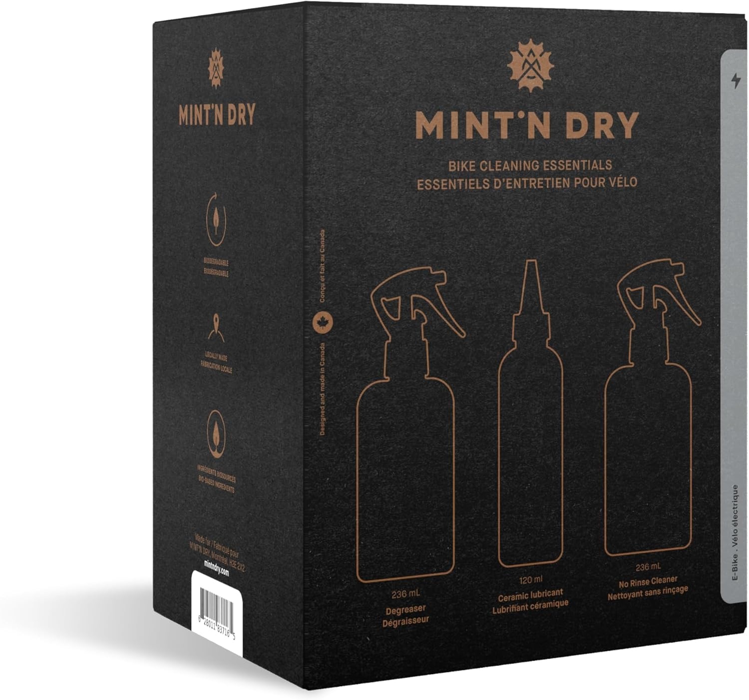 MINT'N DRY MINT'N DRY Coffret d'essentiels d'entretien E-Bike