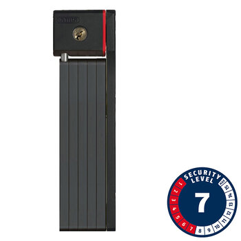 Abus ABUS Bordo uGrip 5700 SH Cadenas pliable, Clé, 80cm, 2.6', 5mm, Noir