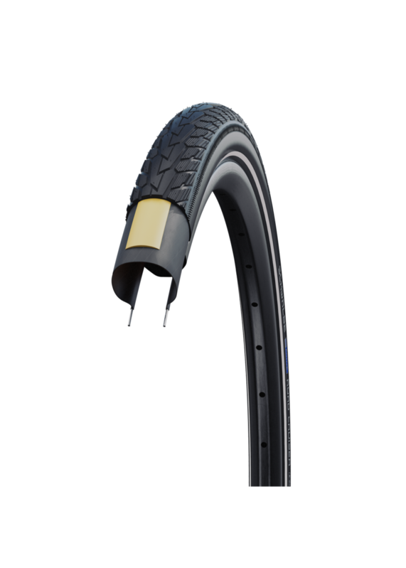 Schwalbe SCHWALBE Road Cruiser Pneu 27 x 1-1/4 (28/32-630) Noir/Gumwall Green Compound K-Guard Wire