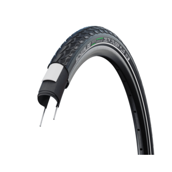 Schwalbe SCHWALBE Delta Cruiser Plus Pneu pour hybride 700x32C Rigide Tringle GreenCompound 50TPI Noir