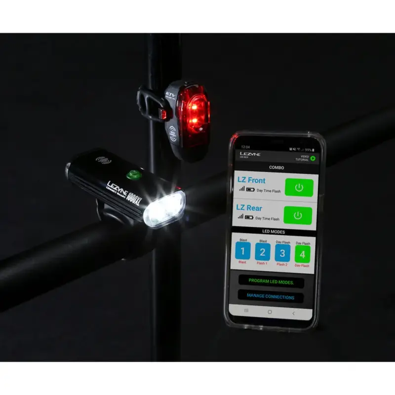 Lezyne LEZYNE Connect Smart 1000XL / KTV Pro Smart Lumière Ensemble Noir